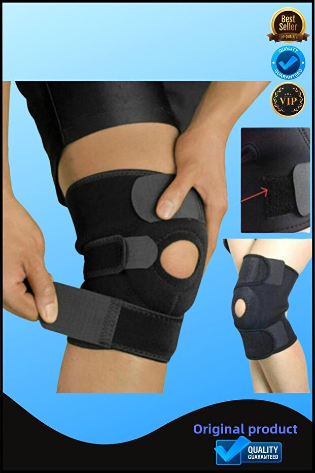 Adjustable Sports Knee Brace - Patella Stabilizer, Arthritis Meniscus Running Knee Brace