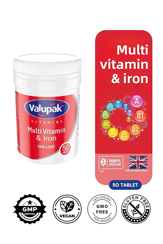 Multivitamin and Iron 50 Tablets