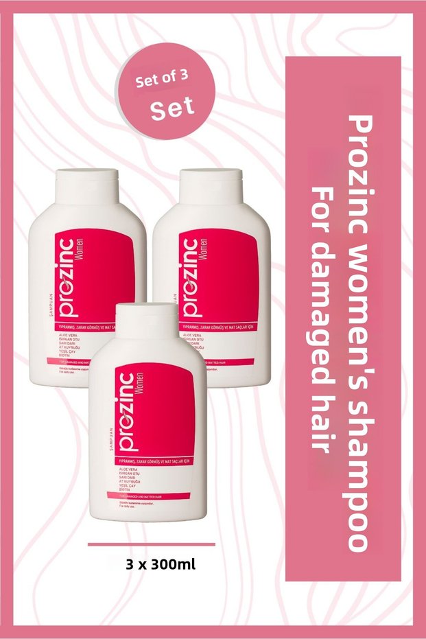Women's Moisturizing and Plumping Care Shampoo for Damaged, Processed Hair 3X300 ml