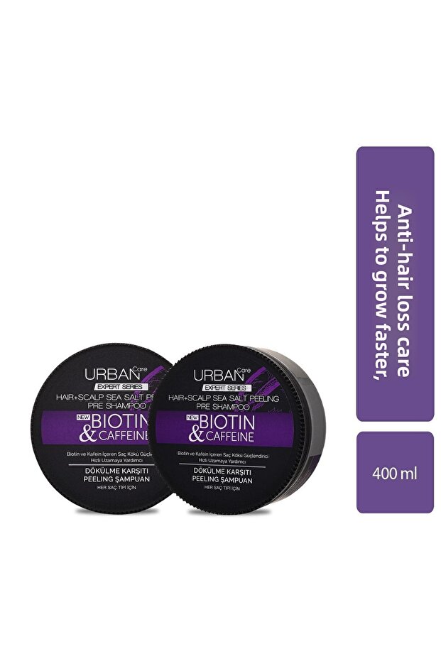 Expert Peeling Shampoo - Biotin and Caffeine Anti-Spill 2x200 Ml - Vegan