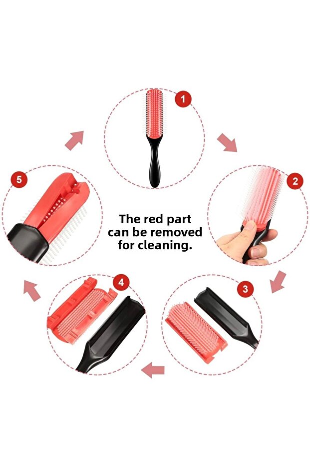 Styling Brush 9 Row Styling Brush Curly Girl Curly Method Brush - 6