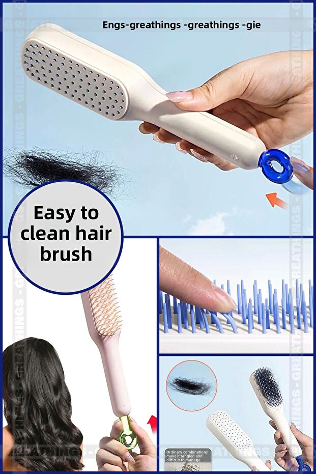 Easy-Clean Hair Brush Quick-Clean Hair Brush Comb
