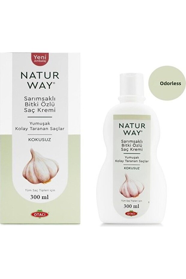 بلسم الشعر بالثوم من Naturway 300 مل غير معطر