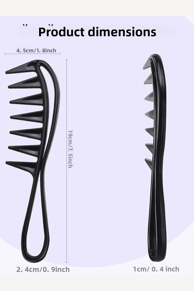 مجموعة نمط مشط أسود - 4