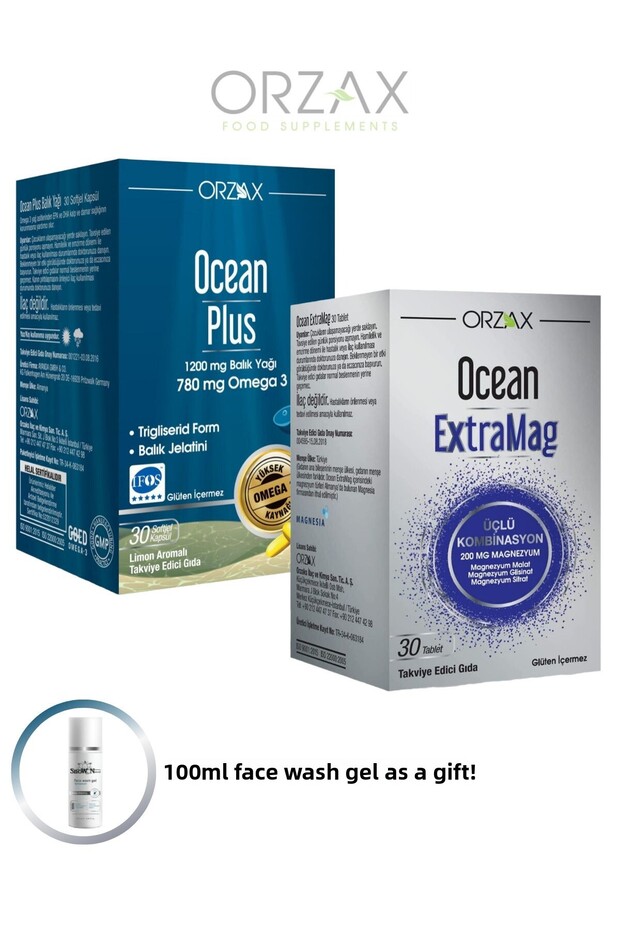 Omega 3 Plus 30 Softgel - Extramag 30 Tablets (Omega 3 and Magnesium Complex Combination)