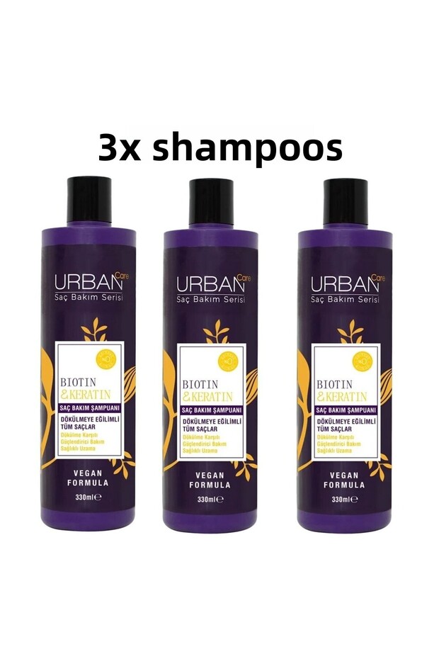 Biotin Keratin Shampoo 330 ml 3-Pack