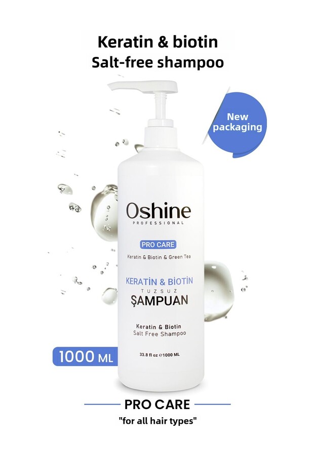 Anti-Hair Loss Fast Growth Booster Strengthening Salt-Free Keratin Biotin Shampoo 1000ml
