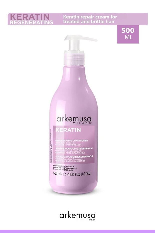 Regenerating Conditioner - Keratin Repair Cream for Treated and Fragile Hair 500 ml