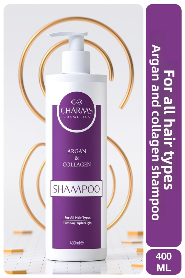 Charms Cosmetics Argan & Collagen Shampoo, 400 ml Shampoo