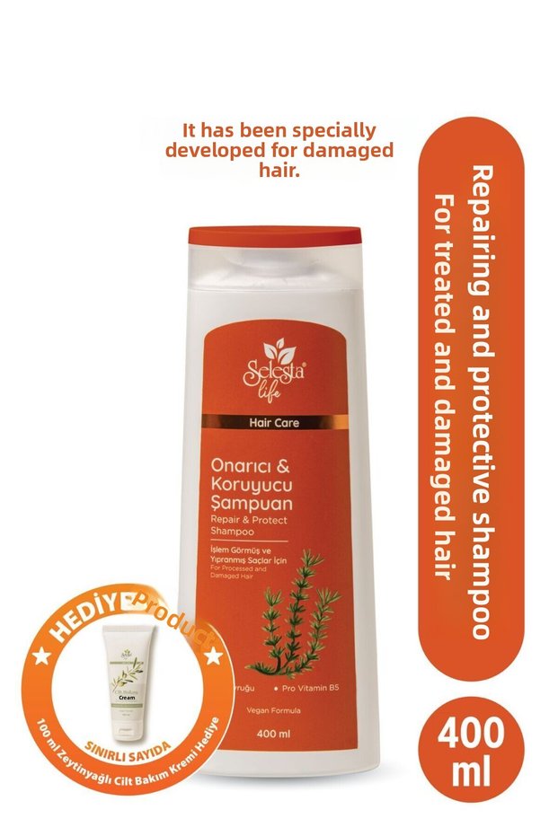 Horsetail Shampoo for Damaged Hair 400ml Plant Extract and Provitamin B5