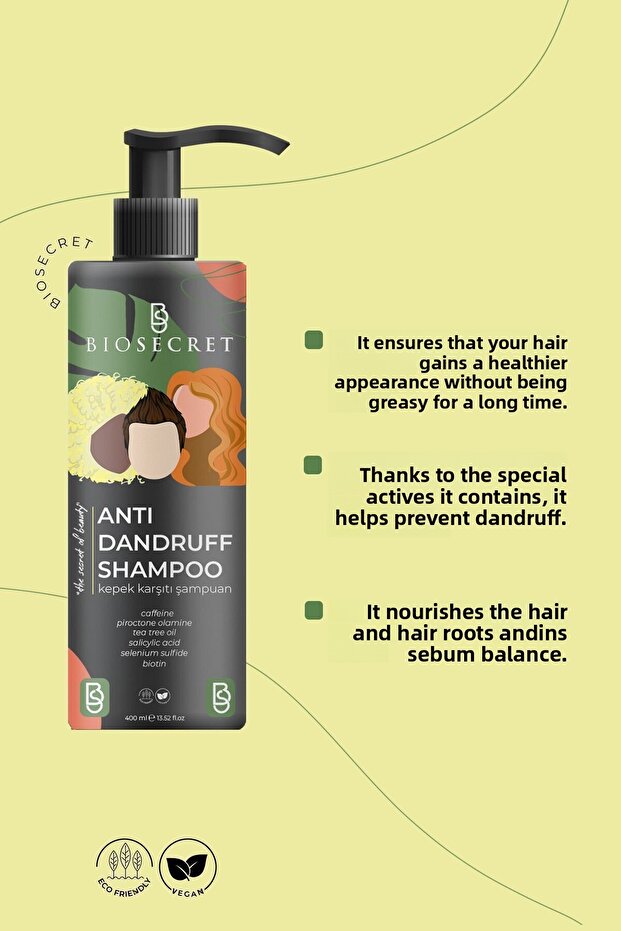 400ml Selenium Anti-Dandruff Anti-Dandruff Shampoo - Bio58 - 3