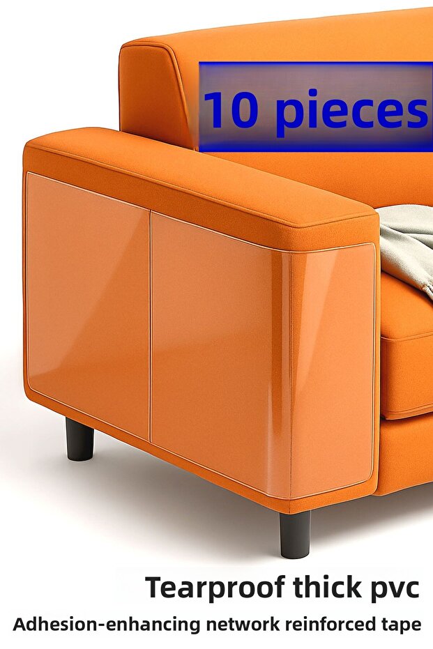 10 Pieces Cat Sofa Scratching Protector 20X50 cm Transparent Adhesive Furniture Anti-Scratching Tape