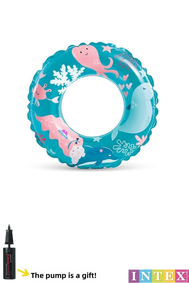 Transparent Ocean Patterned Pool and Sea Glitter for 6-10 Years Old Children - 61 Cm