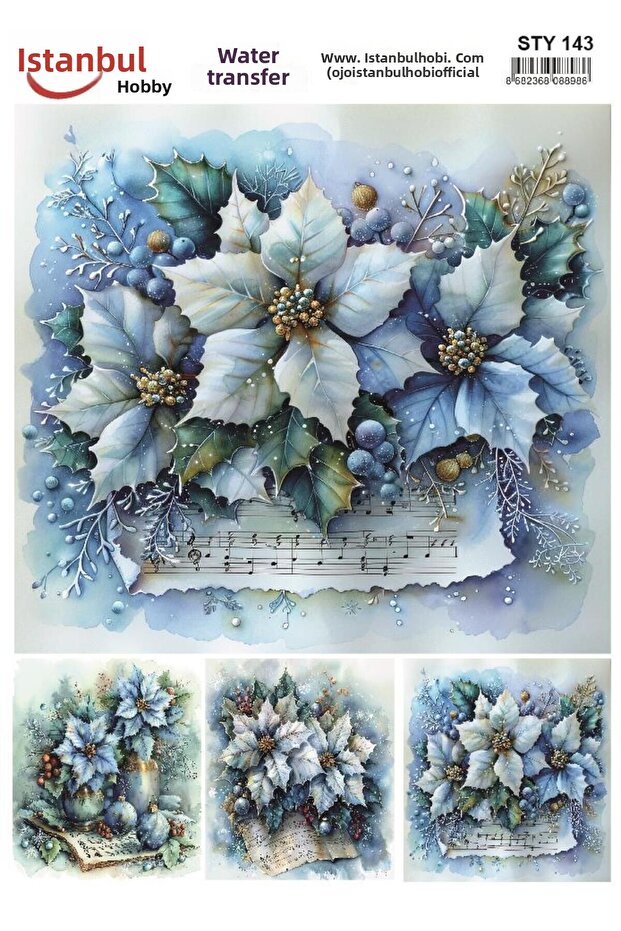 New Year's Water Transfer 25X35Cm Sty143