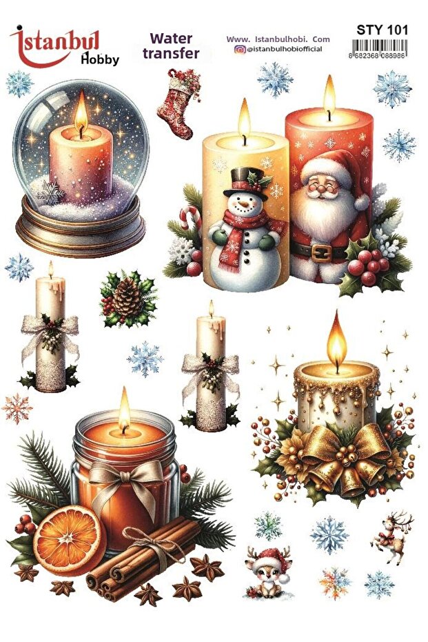 New Year's Water Transfer 25X35Cm Sty101