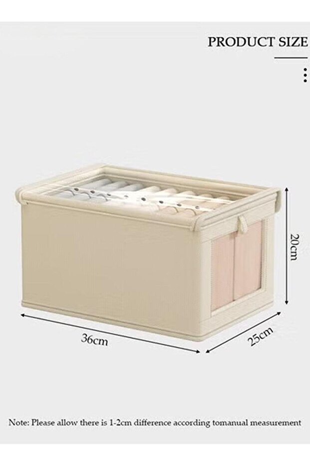 3-piece Clothing Storage Box With Transparent Lid And Window, Cube Storage Box - 5