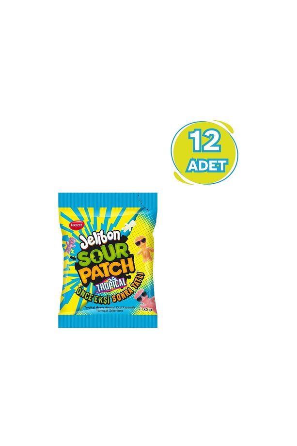 Sour Patch Tropikal Meyve Aromalı Yumuşak Şekerleme 80 gr - 12 Adet - 1