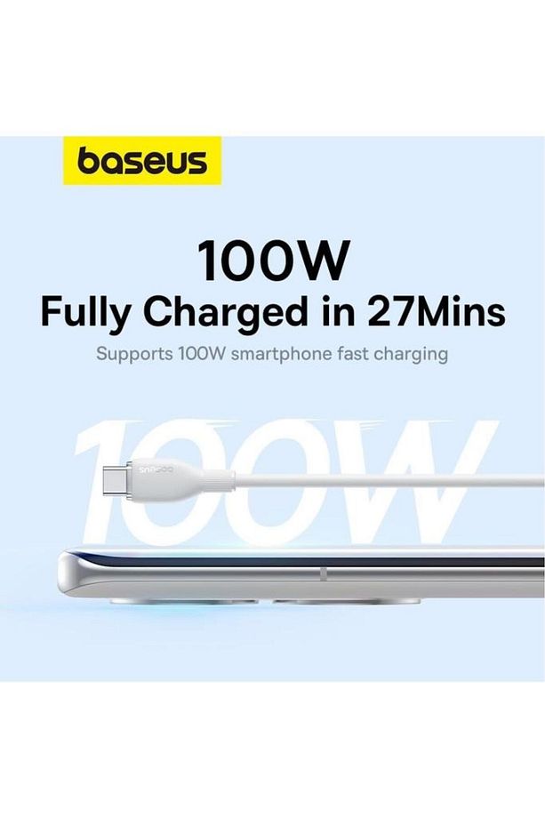 Pudding Serisi Hızlı Şarj ve Data Kablosu USB'den Type-c USB-C'ye 6 Amper 100W, 1,2m - 3