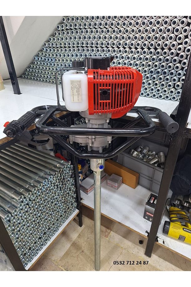 PROFESYONEL BENZİNLİ KAROT VE EL SONDAJ MAKİNASI 3.0 HP 5 METRE SET 10 - 12 METRE DELME KAPASİTELİ - 6