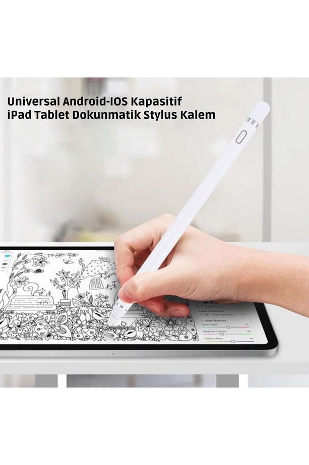 Android Ve Ios Uyumlu Dokunmatik Ekran Kalemi Kapasitif Ipad Stylus Kalem Tüm Tabletlere Uyum - 2