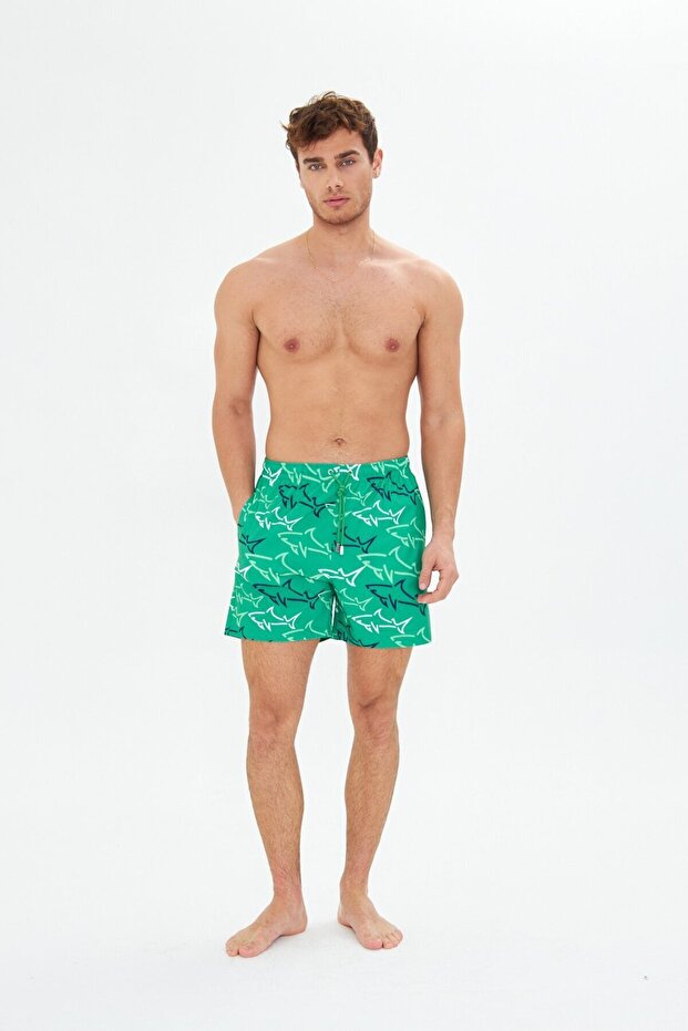 Erkek Stretch Shark Deniz Şortu - 5