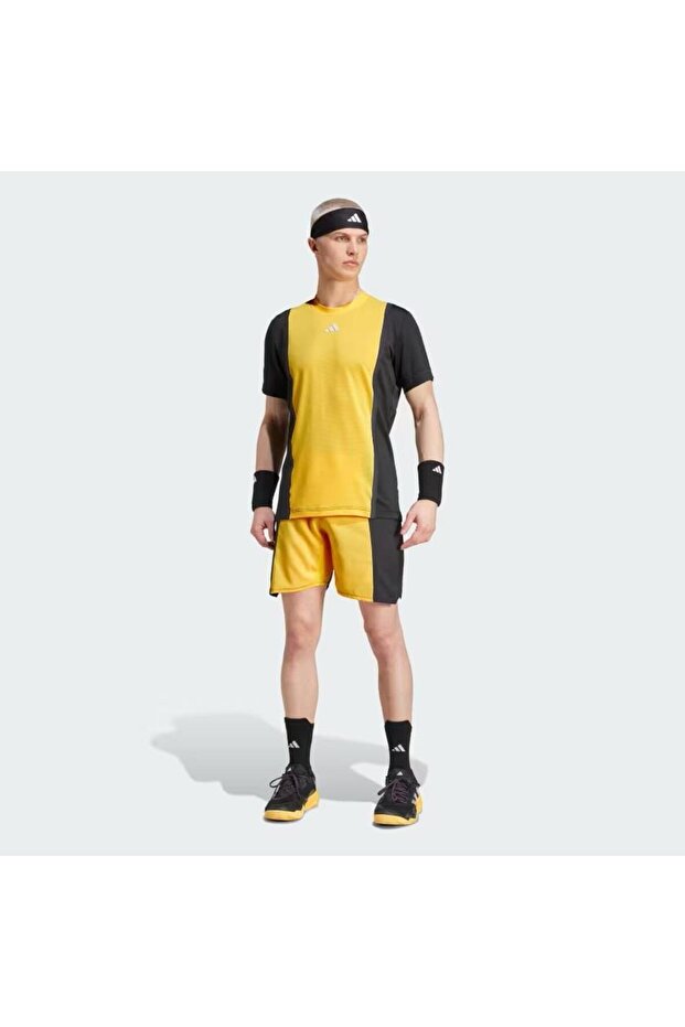 IS8972 Tennis Heat.Rdy Pro Freelift 3d Rib Erkek Sarı Tişört - 4