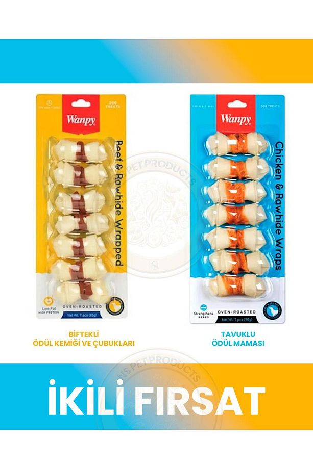 Kemik Üzerine Et Sargılı Ödül 2x85gr (BİFTEK-TAVUK) - 2