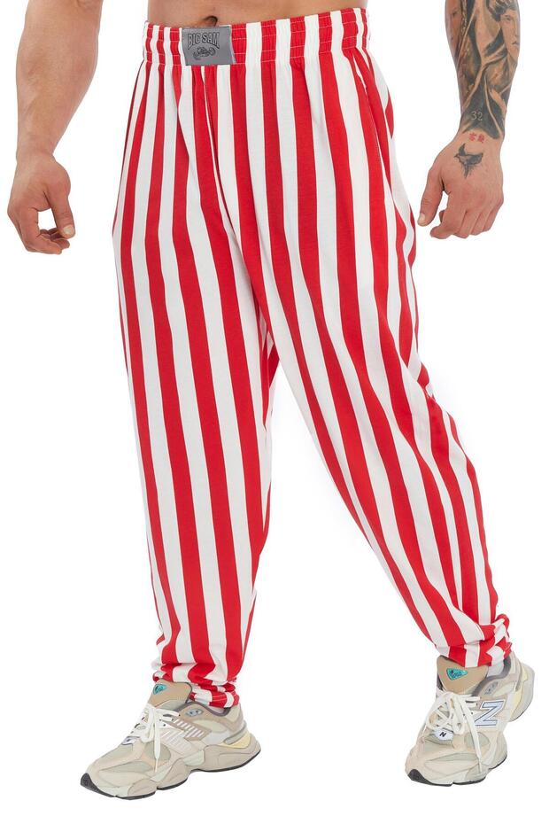 Loose Fit Striped Cotton Sweatpants Gym Pants Big Sam 877