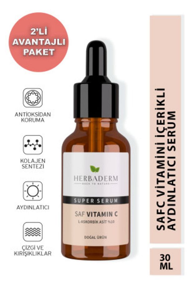 Süper Serum (saf Vitamin C L-askorbik Asit %10) Aydınlatıcı 30 Ml X2 - 2