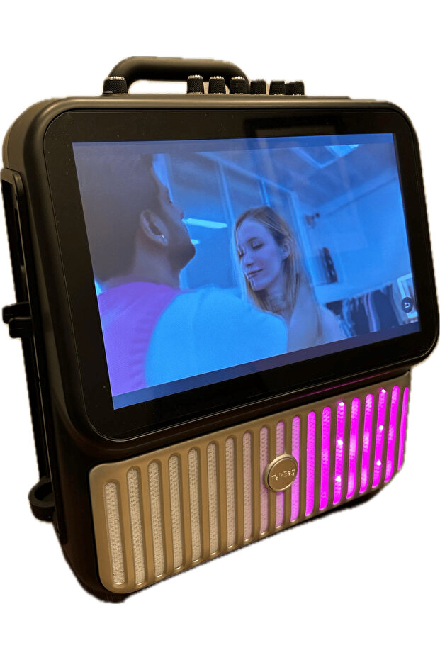 Dokunmatik Ekranlı Taşınabilir Hoparlör Sistemi Usb-wifi-mikrofon Si̇yah - 7