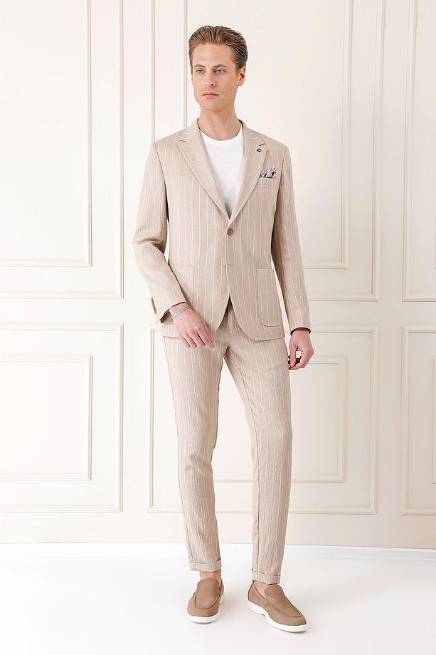 C 671 Slim Fit Bej Spor Ceket - 3