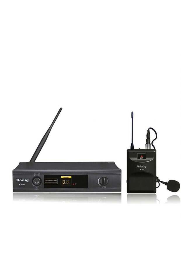 K-401 Wireless Yaka Telsiz Mikrofon | Kablosuz Yaka Mikrofonu | Profesyonel Ses Sistemi - 2