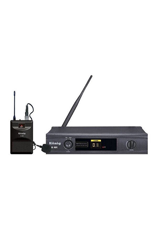 K-401 Wireless Yaka Telsiz Mikrofon | Kablosuz Yaka Mikrofonu | Profesyonel Ses Sistemi - 4