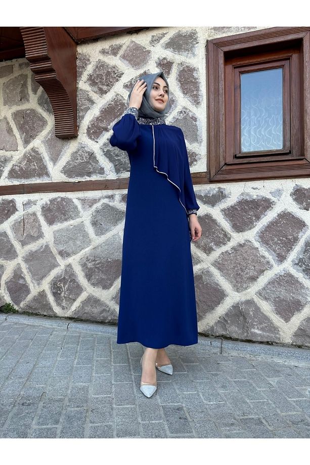 krep taş işleme elbisemiz - 1