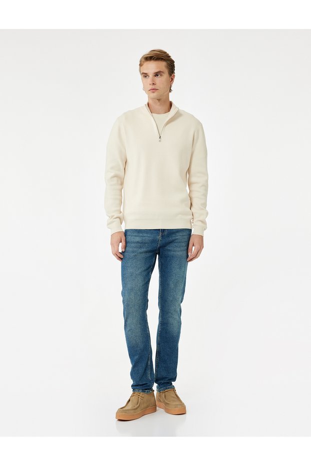 Cotton Regular Waist Slim Fit Jean Pants - Brad Jean