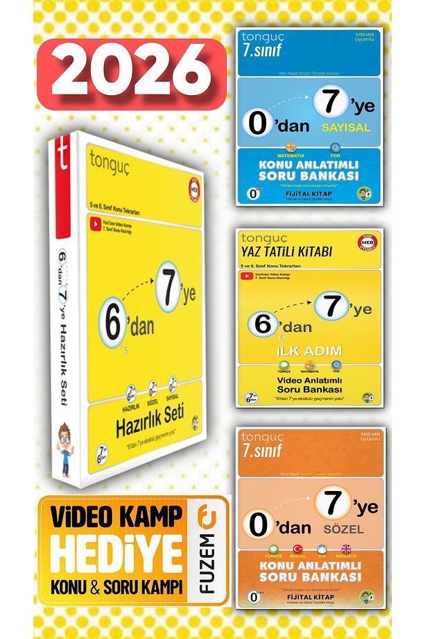 Tonguç 7.Sınıf 6'dan 7'ye Hazırlık Seti Hediyeli - 1