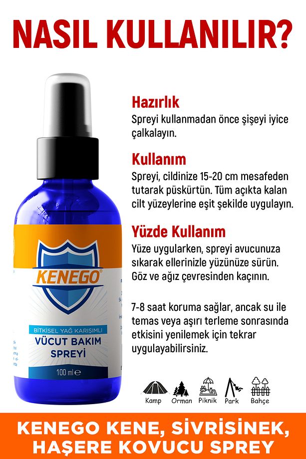 Doğal Kene, Sivrisinek ve Böcek Kovucu Bitkisel Karışımlı Sprey Losyon 100 ml - 4