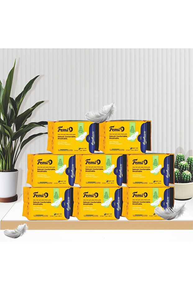 9 Layer Protection femi9 Ultra-thin Pads (280MM-L) | (12 PADS/PACK) ( 8 Combo Pack - 96 Pads )