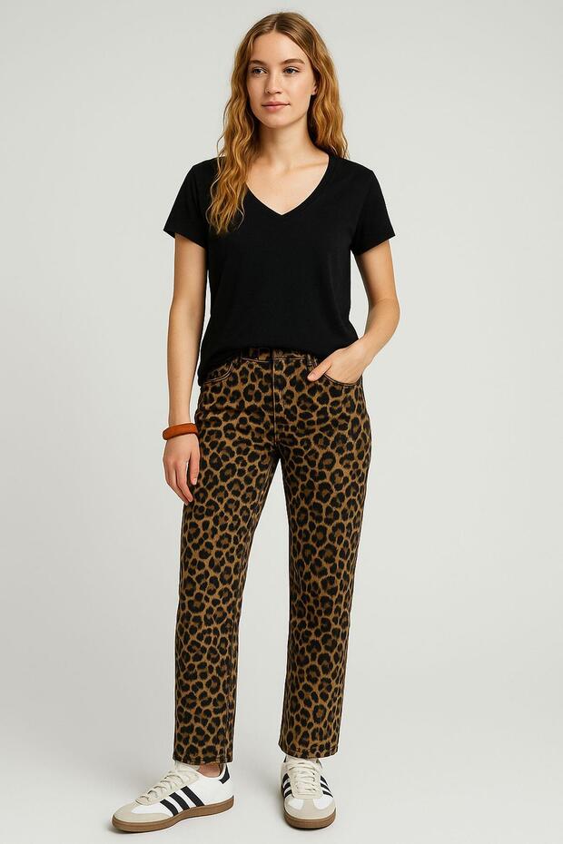 2 Adet Ön ve Arka V Yaka Basic Tişört - 3