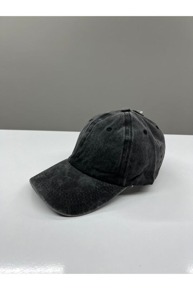 قبعة أساسية كلاسيكية مغسولة للجنسين أنثراسايت - 8