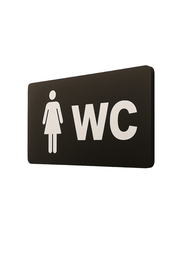 Wc Yönlendirme Serisinden Kadın Wc Tabelası 22 Cm X 8 Cm - 5