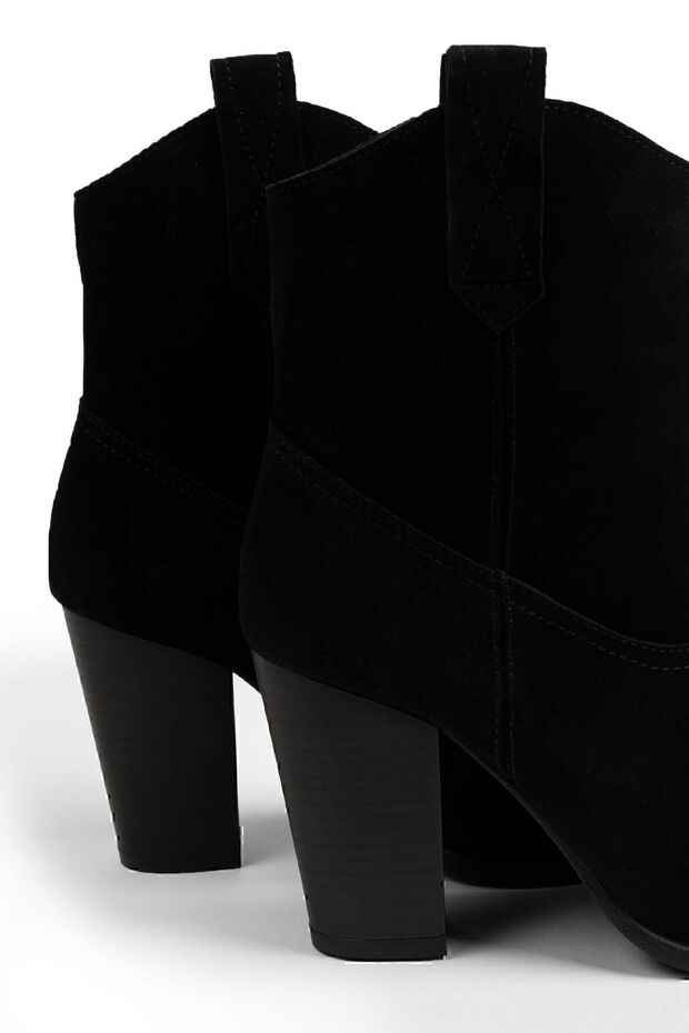 Hakiki Süet Siyah Kadın Bot - 3