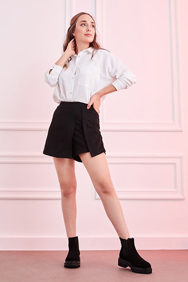 Hakiki Süet Siyah Kadın Bot - 2