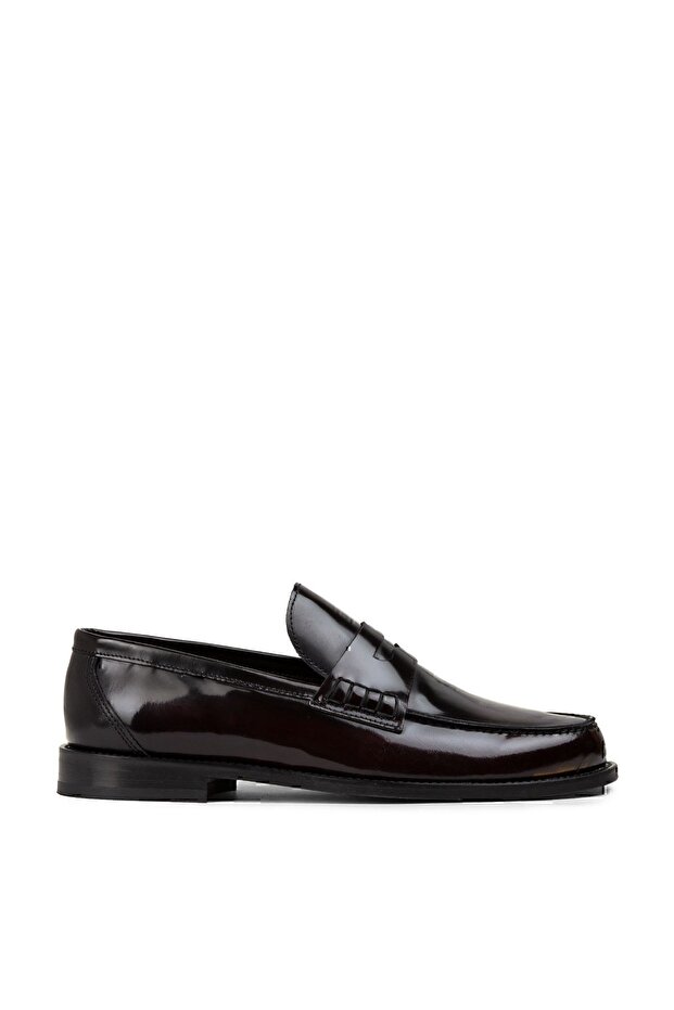 Genuine Leather Claret Red Men's Loafers