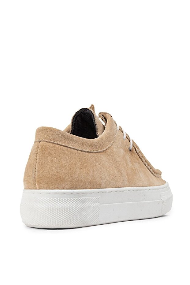Hakiki Süet Bej Kadın Sneaker - 7