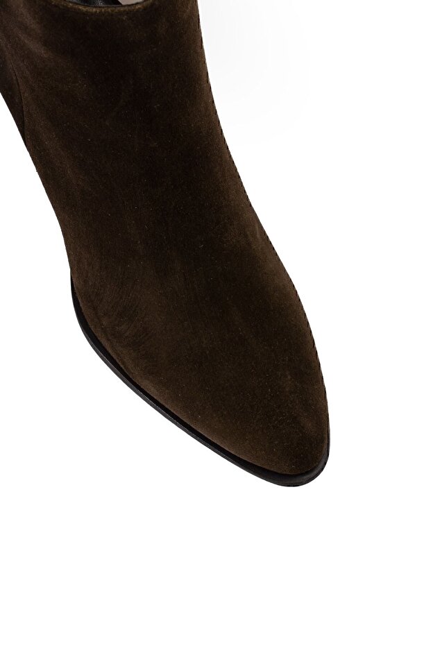Hakiki Süet Haki Kadın Bot - 6
