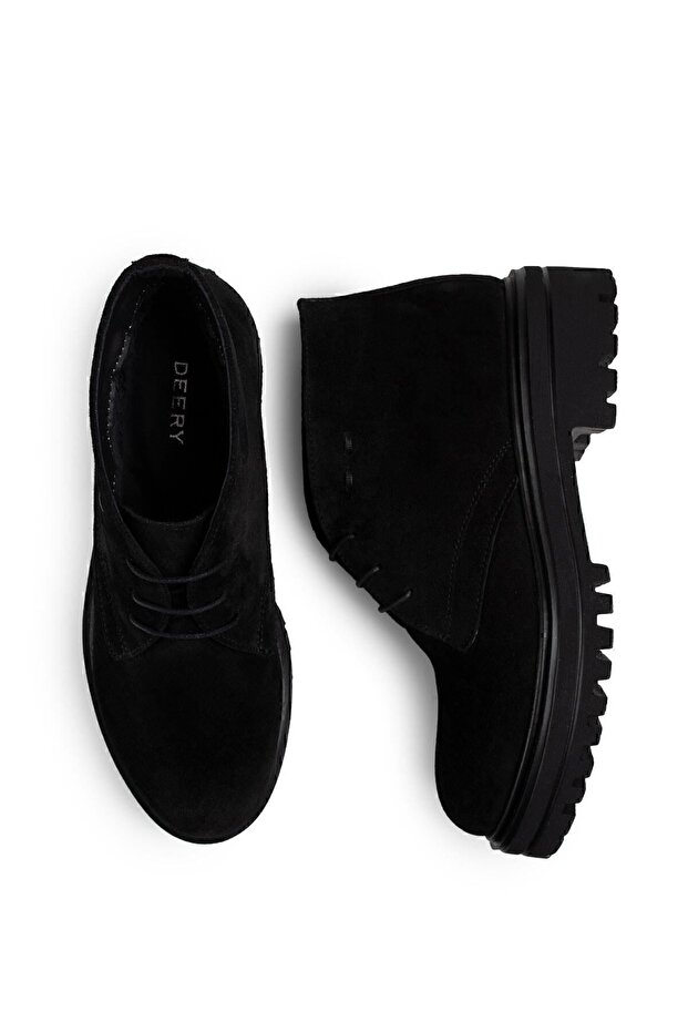 Hakiki Süet Siyah Kadın Bot - 6