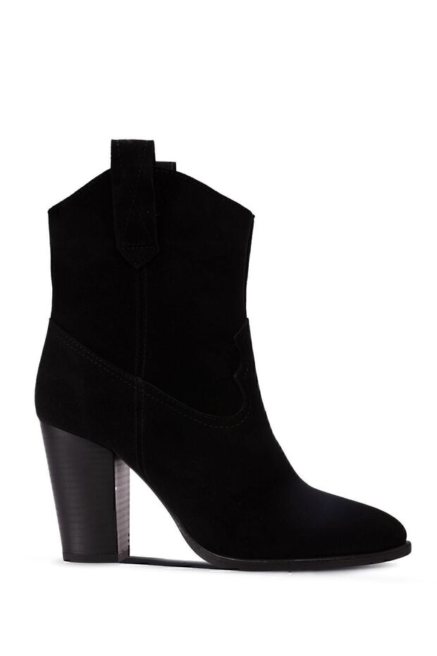 Hakiki Süet Siyah Kadın Bot - 5