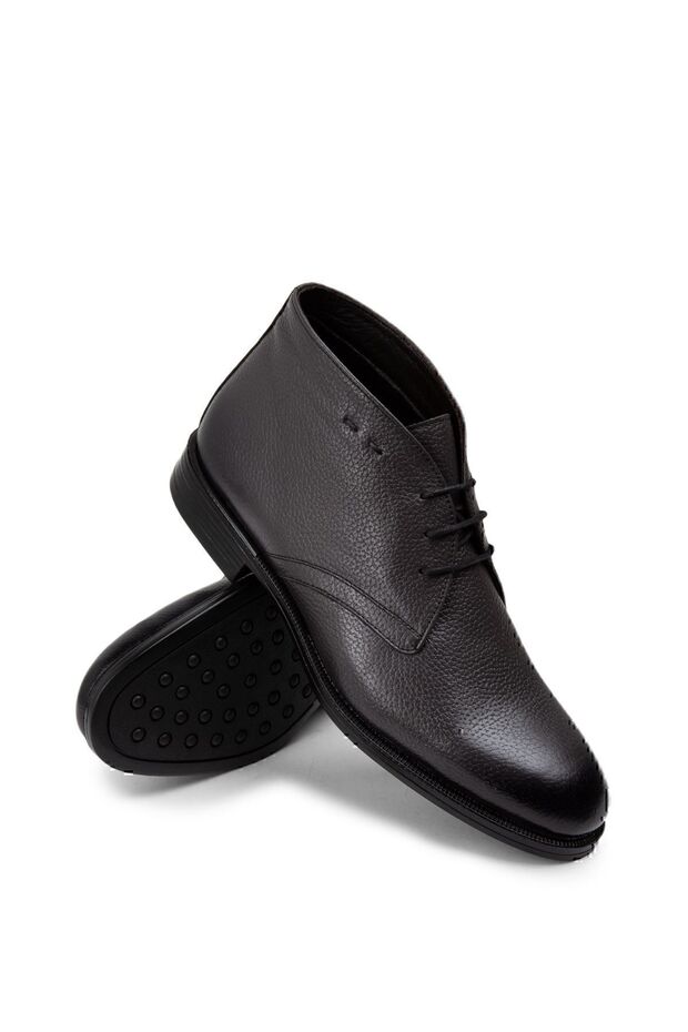 Hakiki Deri Gri Erkek Bot - 3