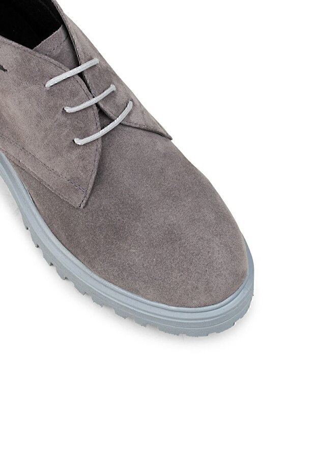 Hakiki Süet Gri Kadın Bot - 7